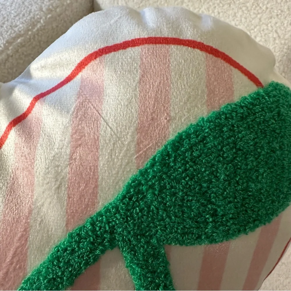 Ma Cherie Target Bullseye Playground Heart-Shaped Cherry Accent Pillow